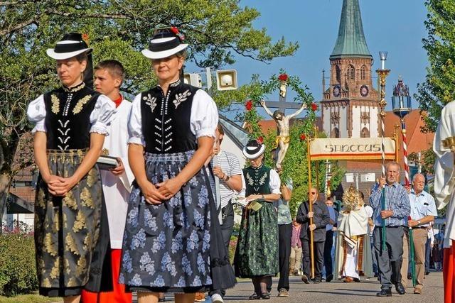 Festliche Prozession in Glottertal