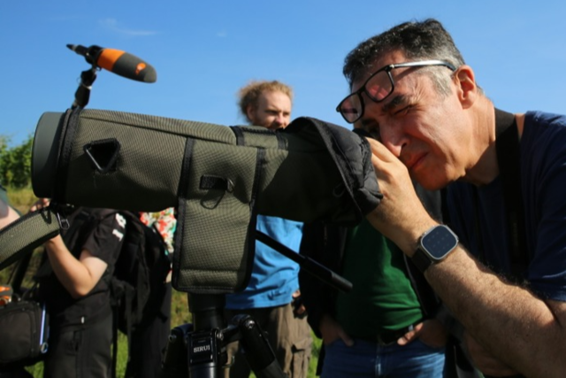 Cem zdemir sucht am Kaiserstuhl nach dem Wiedehopf