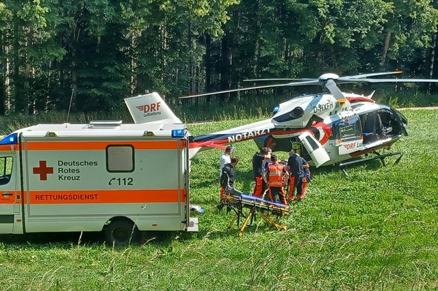 Wegen seiner lebensbedrohlichen Verlet...illingen-Schwenningen geflogen werden. | Foto: Ingrid Mann Wegen seiner lebensbedrohlichen Verlet...illingen-Schwenningen geflogen werden. | Foto: Ingrid Mann