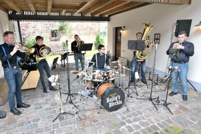 Das Teninger Bläserquintett Heiligs Blechle spielt Blasmusik mit Experimentierfreude