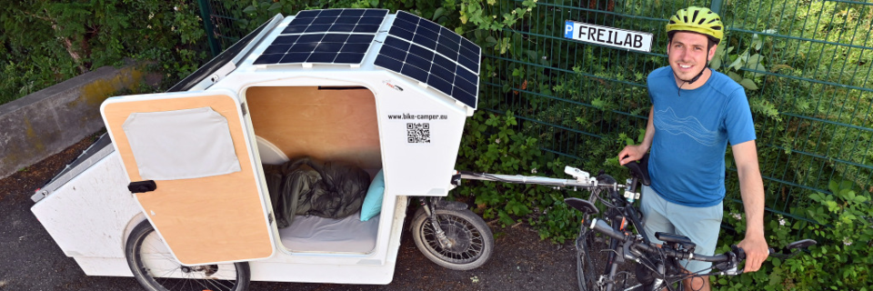 Freiburger fhrt mit selbstgebautem Fahrradwohnwagen durch sieben Lnder