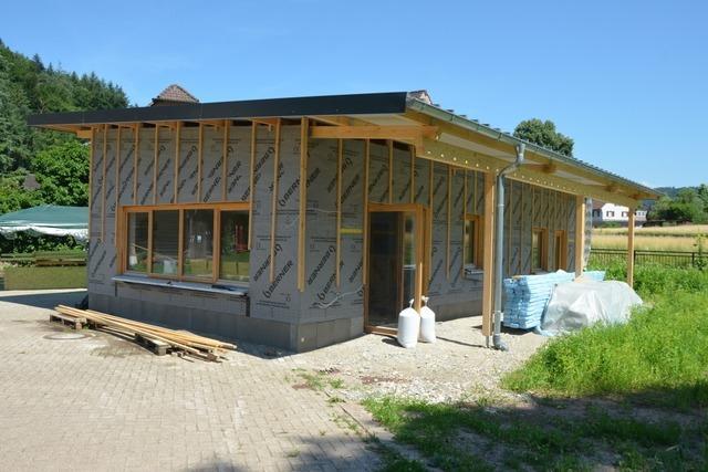 Das Caf in Landelins Garten in Ettenheimmnster nimmt Form an