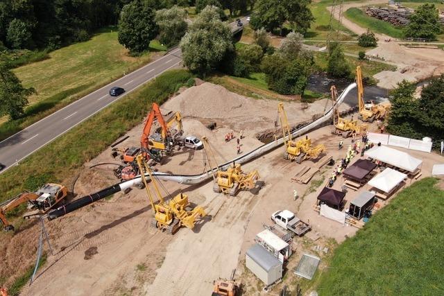 So laufen die letzten Arbeiten an der Gasleitung zwischen Hgelheim und Hsingen