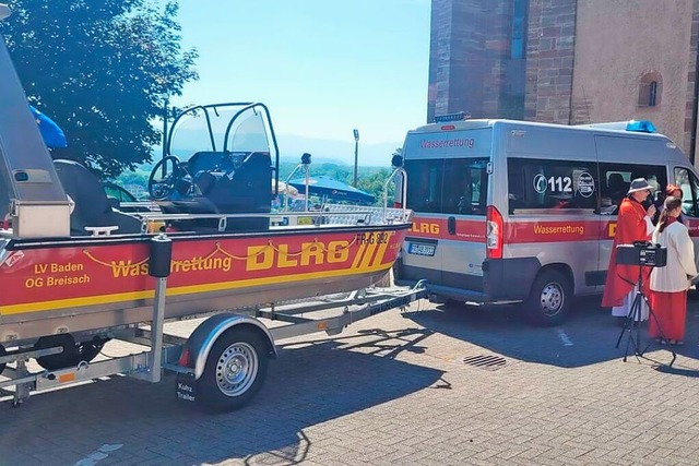 Dieses DLRG-Boot erhielt einen Segen.  | Foto: Nadine Mller