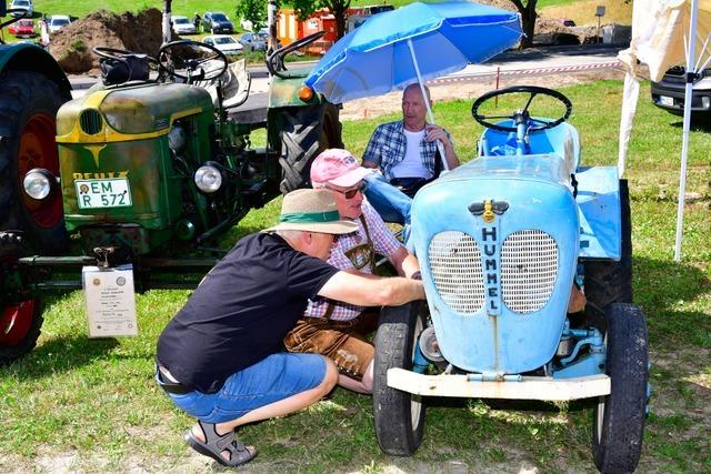 Beim Oldtimer-Schleppertreffen in Freiamt wurden die Fahrzeuge und viele Details bewundert