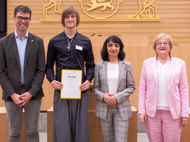Ralf Nentwich (Grüne), Tim Schneider, ...rem Aras, Sabine Hartmann-Müller (CDU) | Foto: Landtag Baden-Württemberg Ralf Nentwich (Grüne), Tim Schneider, ...rem Aras, Sabine Hartmann-Müller (CDU) | Foto: Landtag Baden-Württemberg