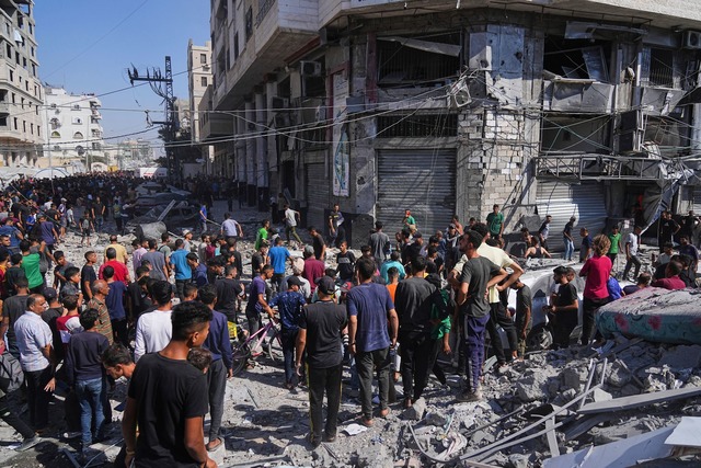 Einem pal&auml;stinensischen Bericht z... erneut mehrere Menschen get&ouml;tet.  | Foto: Jehad Alshrafi/AP/dpa