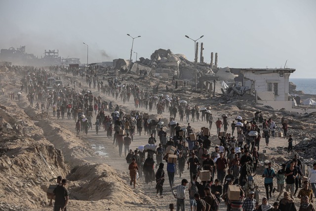 Die UN und andere Hilfsorganisationen ...&uuml;r humanit&auml;re Hilfe in Gaza.  | Foto: Omar Ashtawy/APA Images via ZUMA Press Wire/dpa