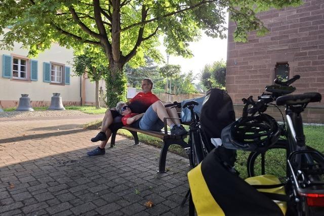 Warum mich auf meiner Radtour ins Elsass die Pausenbnke magisch anziehen