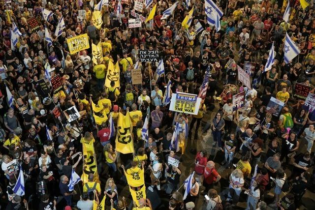 Demonstranten in Israel fordern Ende des Gaza-Kriegs