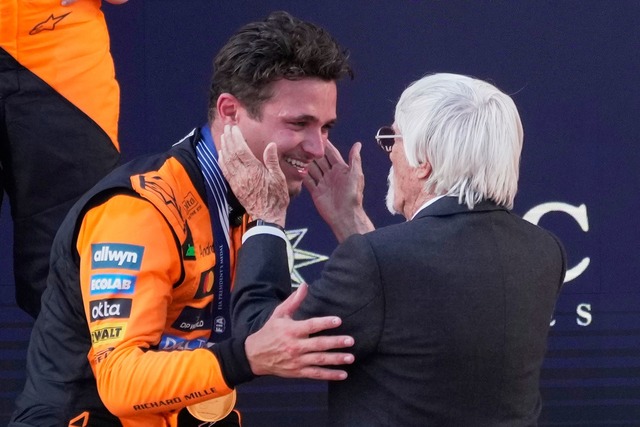Lando Norris schl&auml;gt nach seinem Kanada-Aus zur&uuml;ck.  | Foto: Darko Bandic/AP/dpa