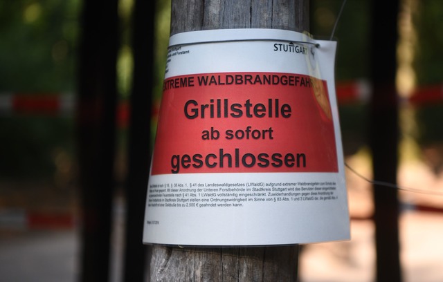 Die Gefahr von Waldbränden soll i...n auf den Maximalwert steigen.(Archiv) | Foto: Marijan Murat/dpa Die Gefahr von Waldbränden soll i...n auf den Maximalwert steigen.(Archiv) | Foto: Marijan Murat/dpa