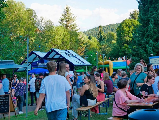 &quot;Neustadt rockt und hockt&quot; lockte Jung und Alt in den Kurgarten.  | Foto: Eva Korinth
