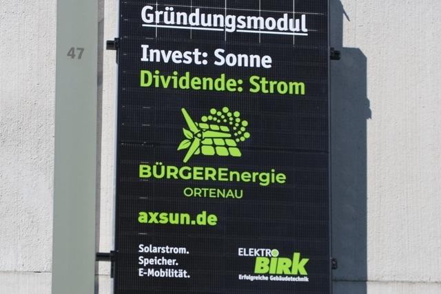 Anlage des Vereins Brger-Energie auf einer Offenburger Lrmschutzwand soll ab Herbst Strom erzeugen