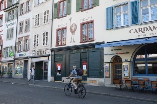 Basler "Bodega zum Strauss" ist geschlossen – Kunstwerke an den Wnden wurden versteigert