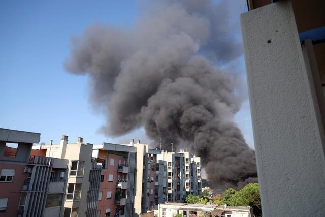 In Rom werden bei einer Explosion an einer Tankstelle mehrere Menschen  verletzt