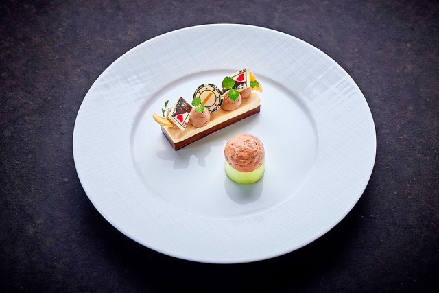 Das Dessert ist eine Komposition aus Schokolade,  Banane und Pandan.  | Foto: Europa-Park