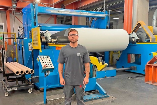 Manuel Braun in der Maschinenhalle  | Foto: Felix Schoeller