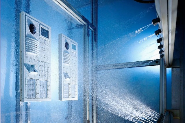 Die Beregnungsanlage bei Siedle simuli...nlagen &#8211; und ist Marke Eigenbau.  | Foto: S. Siedle & Shne