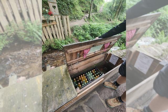 Holchenwasserfall mit Getrnkestation