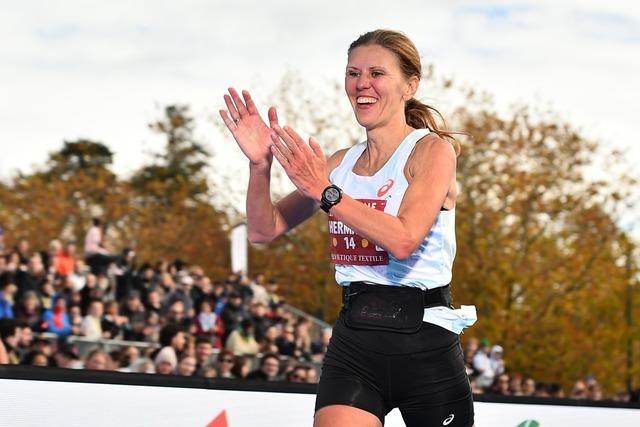 Starkes Rennen von Marathonluferin Evgeniia Hermann, Landesmeistertitel fr Natascha Wolf