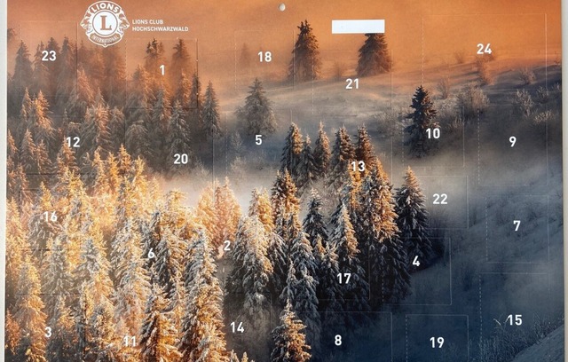 Adventskalender des Lions Club Hochschwarzwald  | Foto: Klaus Riexinger Adventskalender des Lions Club Hochschwarzwald  | Foto: Klaus Riexinger