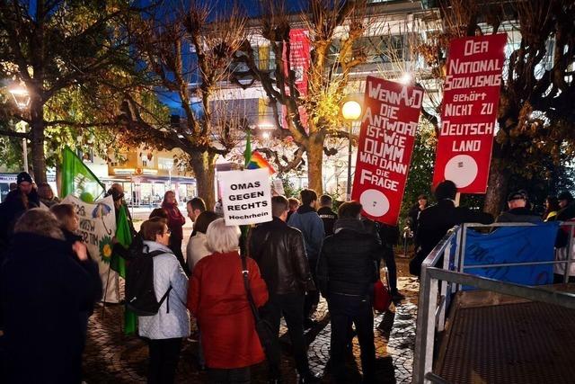 Die AfD erffnet in Rheinfelden ihren Wahlkampf unter Gegenprotest