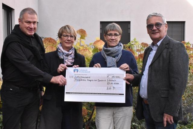 Brgerstiftung Lrrach untersttzt Frderkreis Hospiz am Buck mit 10.000 Euro