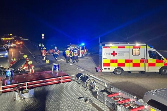 Drei Verletzte bei Zusammensto auf Zufahrt zur B31 in Gottenheim