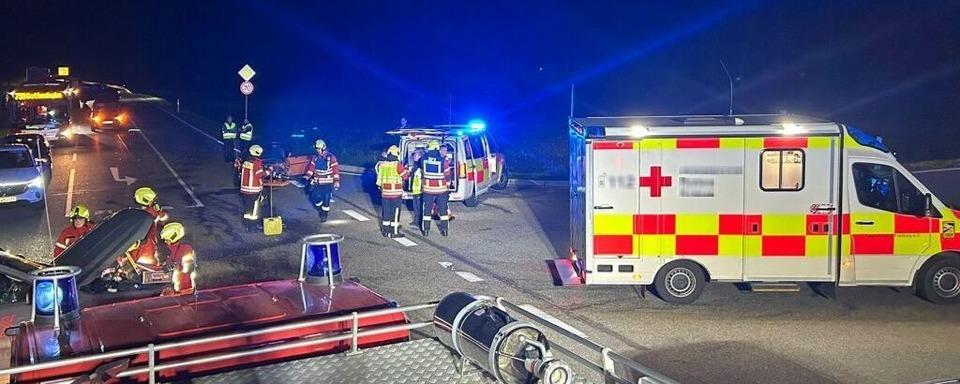 Drei Verletzte bei Zusammensto auf Zufahrt zur B31 in Gottenheim