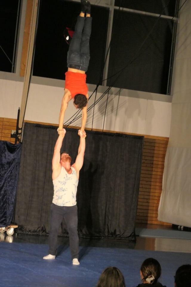 Akrobaten zeigten in Lffingen ihr Knnen.  | Foto: Heidrun Simoneit