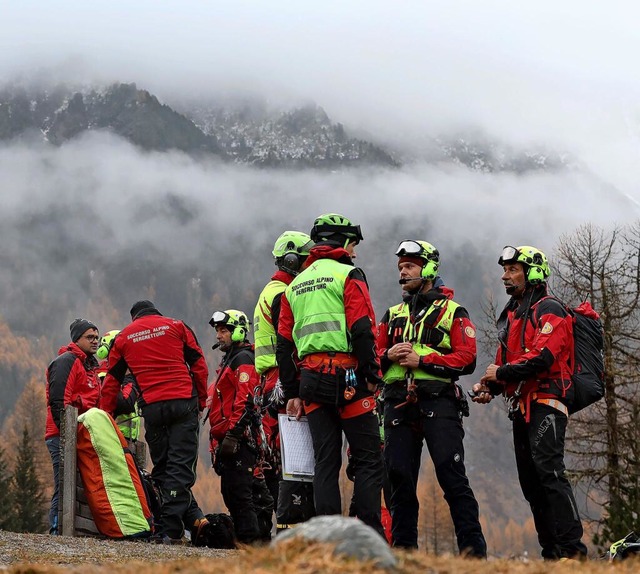 Konnten nur noch Leichen bergen: Bergr...em Einsatz am Wochenende  in Sdtirol.  | Foto: Karl-Josef Hildenbrand/dpa
