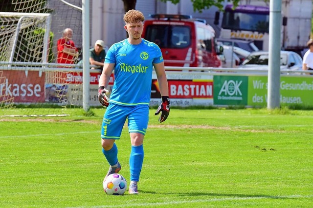 Garant beim Sieg des FC Teningen in Bhlertal: Keeper Niklas Krause.  | Foto: Daniel Thoma