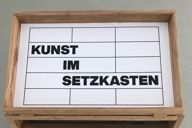 Mit der letzten Schubladenffnung endet die Aktion  "Kunst im Setzkasten” in Lahr