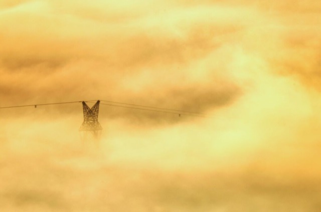 Nix zu sehen. Dichter Nebel legt sich ber den Sdwesten.  | Foto: Thomas Warnack (dpa)