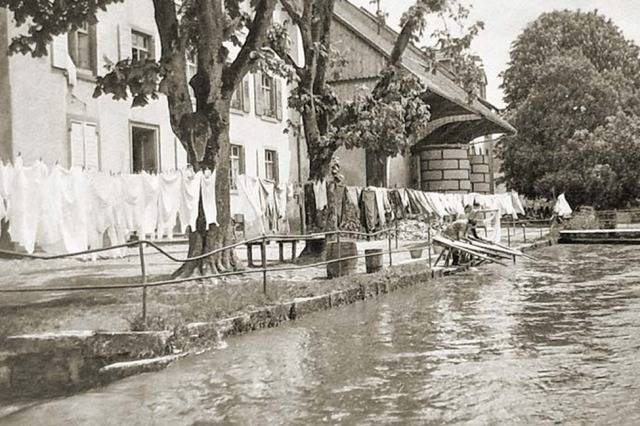 Die historische Aufnahme zeigt den Gewerbekanal Hllstein.  | Foto: Gerhard Schaum 