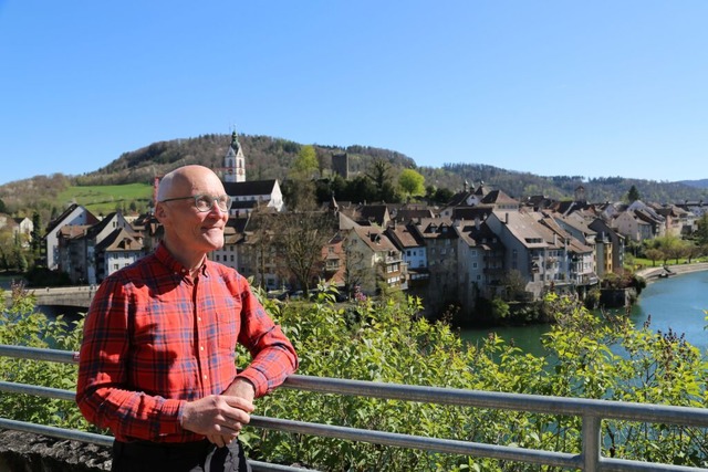Der Laufenburger Burgschreiber Knut Di...t zur Buchvorstellung nach Laufenburg.  | Foto: Stadt Laufenburg