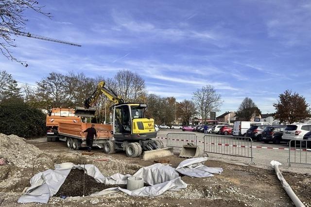 Baustelle auf Breisacher Pendlerparkplatz