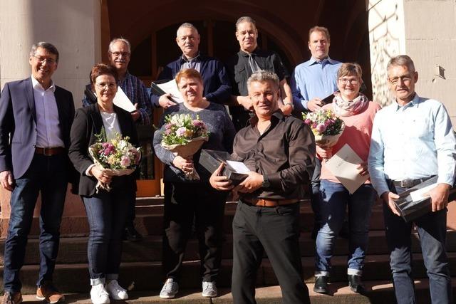 25, 40 und sogar 48 Jahre: Die Stadt Ettenheim hat ihre langjhrigen Mitarbeiter geehrt