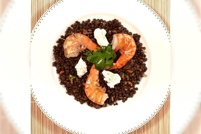 Linsen mit Gambas fr ein stressfreies Weihnachtsessen