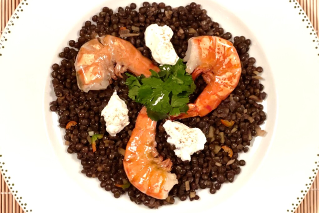 Linsen mit Gambas fr ein stressfreies Weihnachtsessen