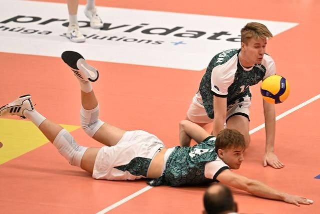 Volleyballer der FT 1844 Freiburg im deutschen Pokal mit viel Mhe eine Runde weiter