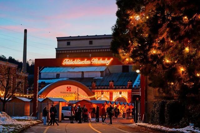 Festliche Winterzeit bei der Feldschlsschen Brauerei in Rheinfelden