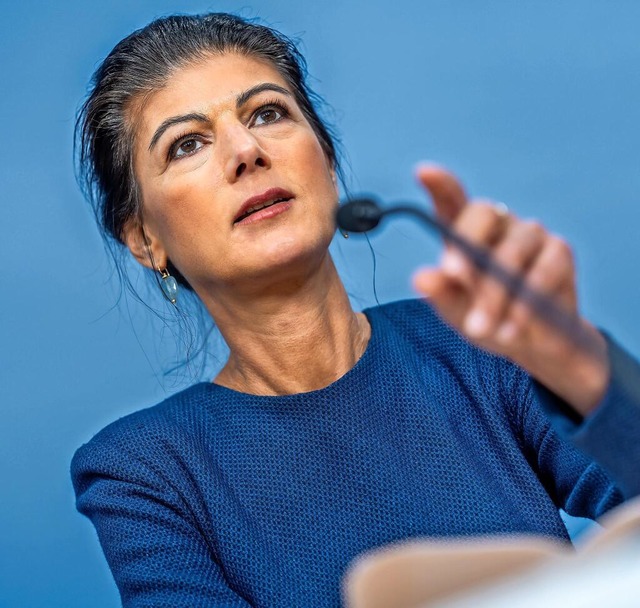 Auch Sahra Wagenknechts Name geht: Das BSW will die Abkrzung neu deuten.  | Foto: Michael Kappeler/dpa