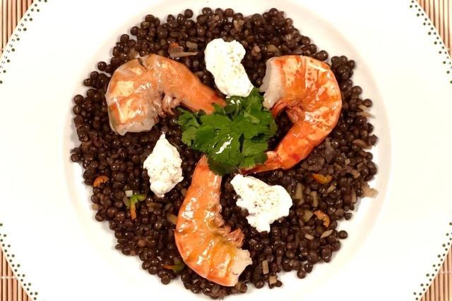 Linsen mit Gambas fr ein stressfreies Weihnachtsessen