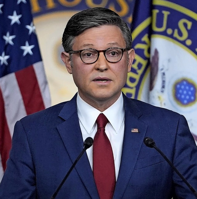 &#8222;Nationaler Albtraum findet ein Ende&#8220;: Republikaner Mike Johnson.  | Foto: IMAGO/Jack Gruber