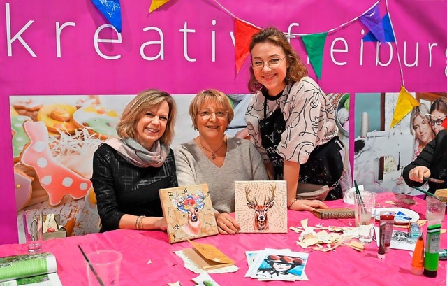 Auf der Messe &#8222;kreativ freiburg&...den eigenen Hnden  gestalten mchten.  | Foto: Thomas Kunz