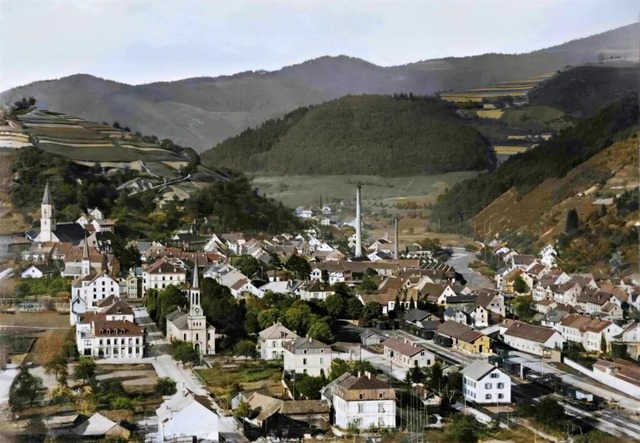 Zell um 1905 &#8211; in der nachkolorierten Version  | Foto: Rudolf Tscheulin