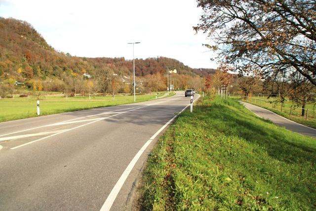Eine Strae, zwei Geschwindigkeiten: Zwischen Grenzach und Wyhlen wurde ein Schild vergessen