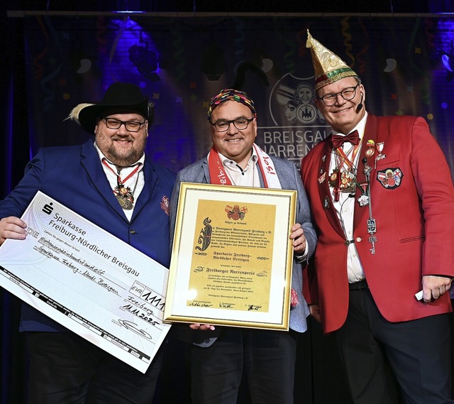 Matthias Moser, Preistrger Daniel Zeiler  und Achim Wiehle (von links)  | Foto: Thomas Kunz